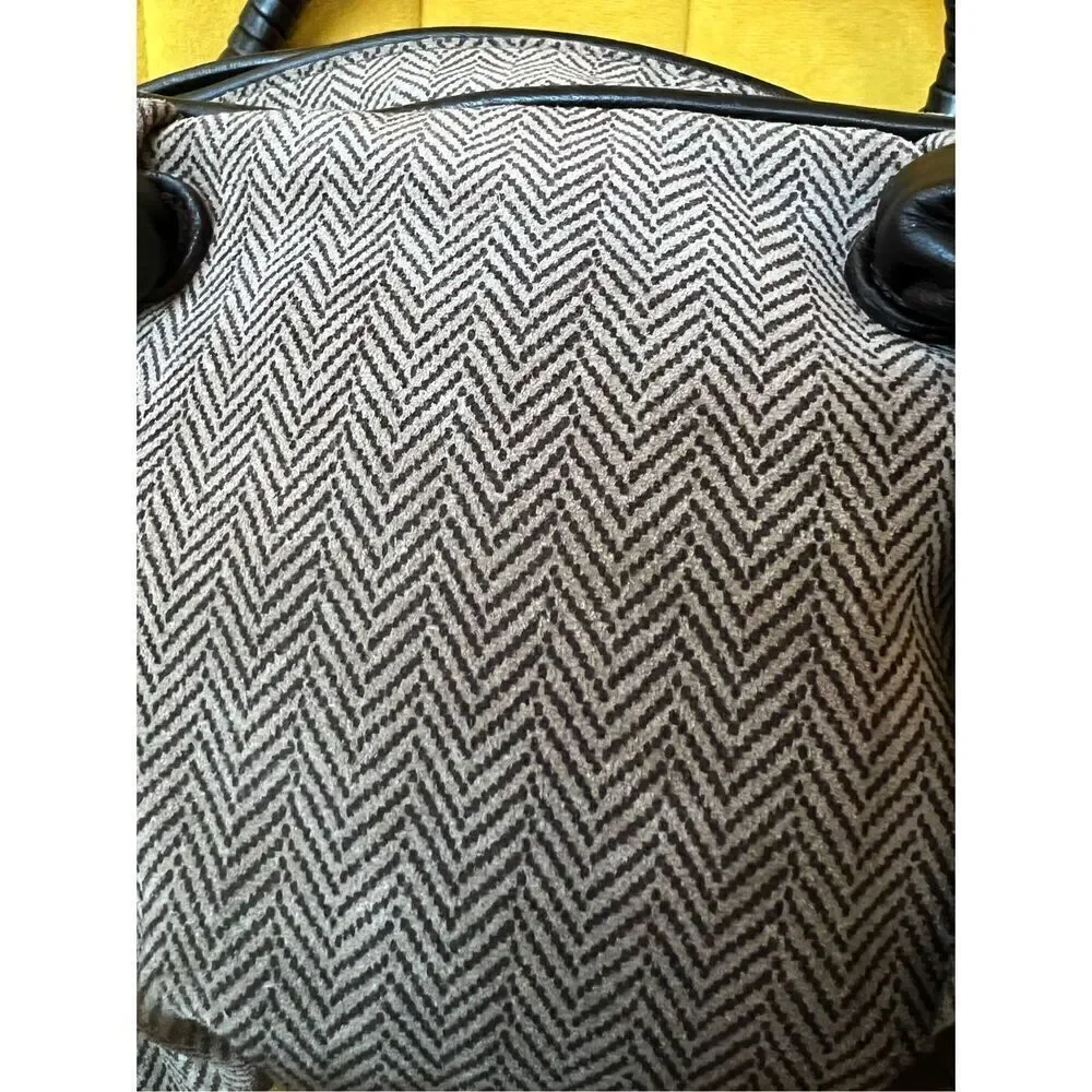 Giorgio Armani vintage fabric with Leather Hand Bag